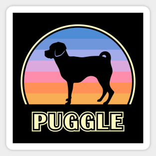 Puggle Vintage Sunset Dog Sticker